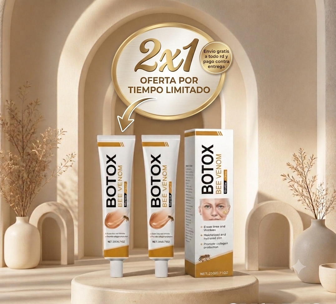 CREMA DE BOTOX VENENO DE ABEJA 2X1 Reduce la Apariencia de Arrugas y Consigue una Piel Más Firme