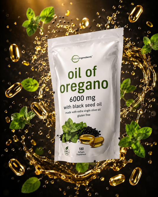 Aceite de Orégano y Semilla Negra – Energía Natural y Apoyo Inmunológico(180 Cápsulas)