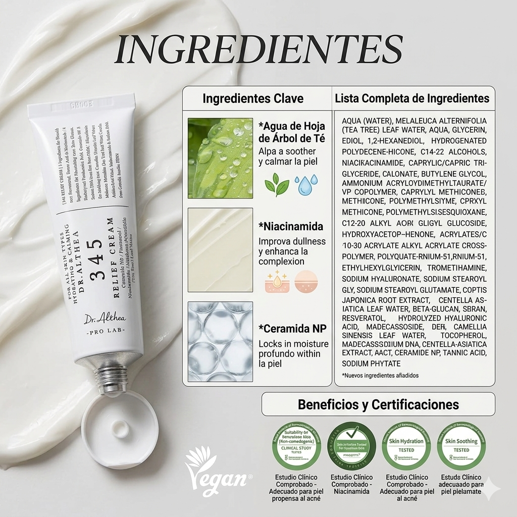 Crema Dr. Althea 345 Relief | Repara la Barrera de la Piel y Elimina Manchas de Acné