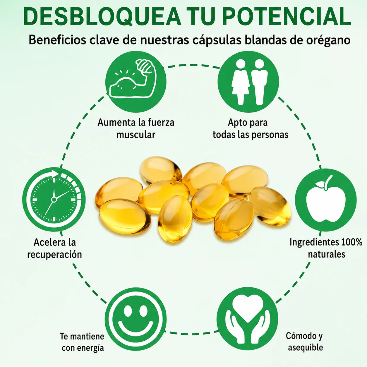 Aceite de Orégano y Semilla Negra – Energía Natural y Apoyo Inmunológico(180 Cápsulas)
