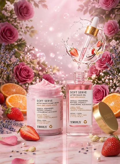 COMBO ESPECIAL DE TRULY, CREMA + ACEITE  Cuidado Post-Afeitado y Depilación