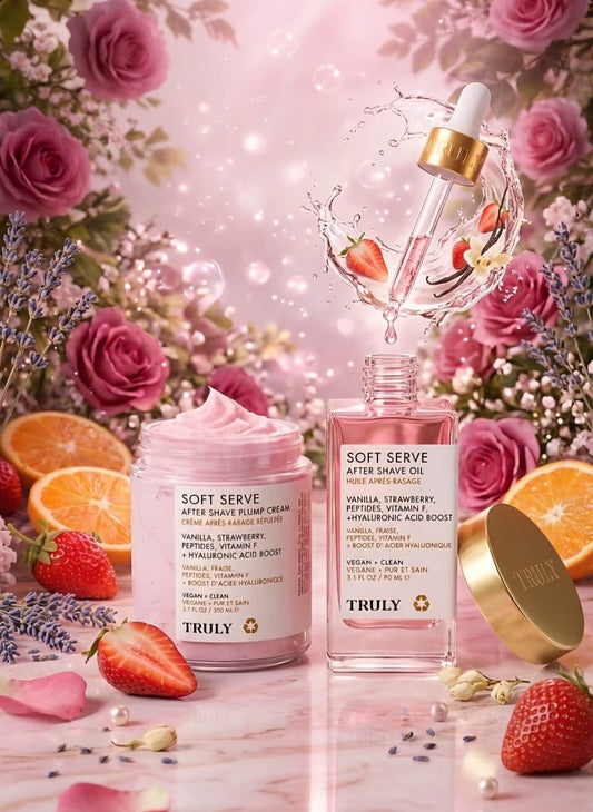 COMBO ESPECIAL DE TRULY, CREMA + ACEITE  Cuidado Post-Afeitado y Depilación