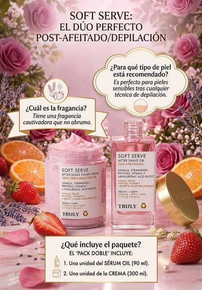COMBO ESPECIAL DE TRULY, CREMA + ACEITE  Cuidado Post-Afeitado y Depilación