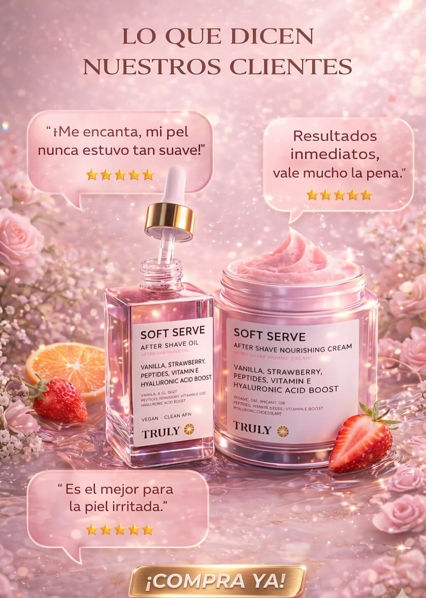 COMBO ESPECIAL DE TRULY, CREMA + ACEITE  Cuidado Post-Afeitado y Depilación