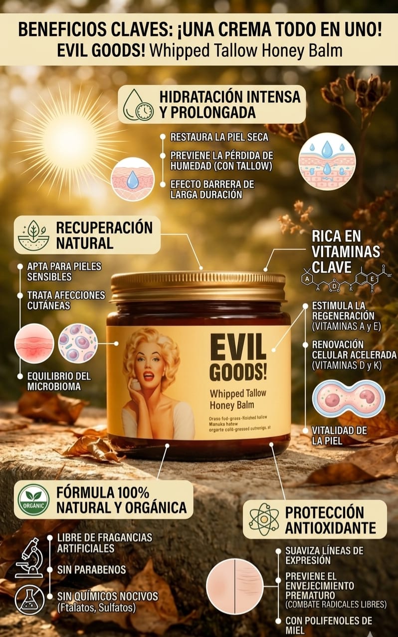 LLEVA 1 Y RECIBE UNO GRATIS Evil Goods! El Secreto Ancestral para una Piel Radiante