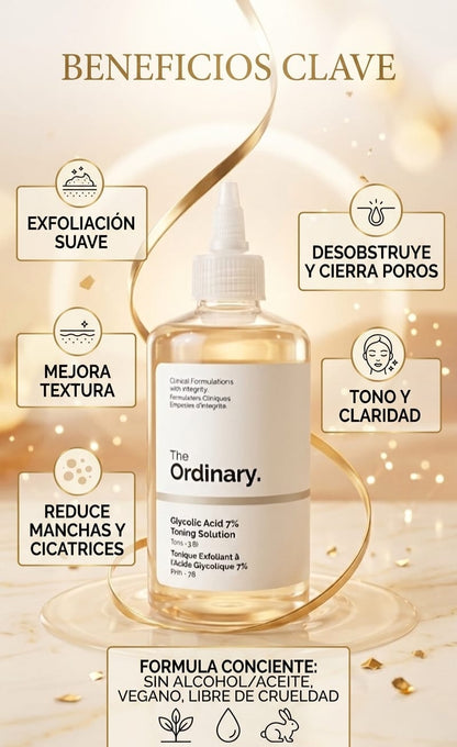 The Ordinary: Tónico Exfoliante de Ácido Glicólico al 7%